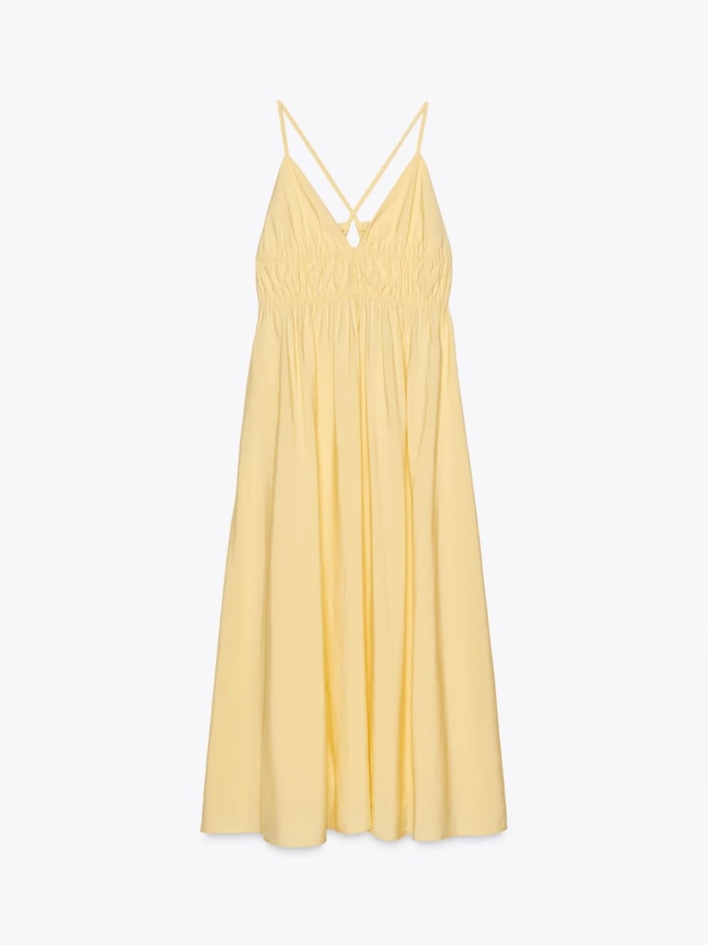 Zara Butter Yellow Bohemian Halter Cotton Maxi Dress - Picture 10 of 12